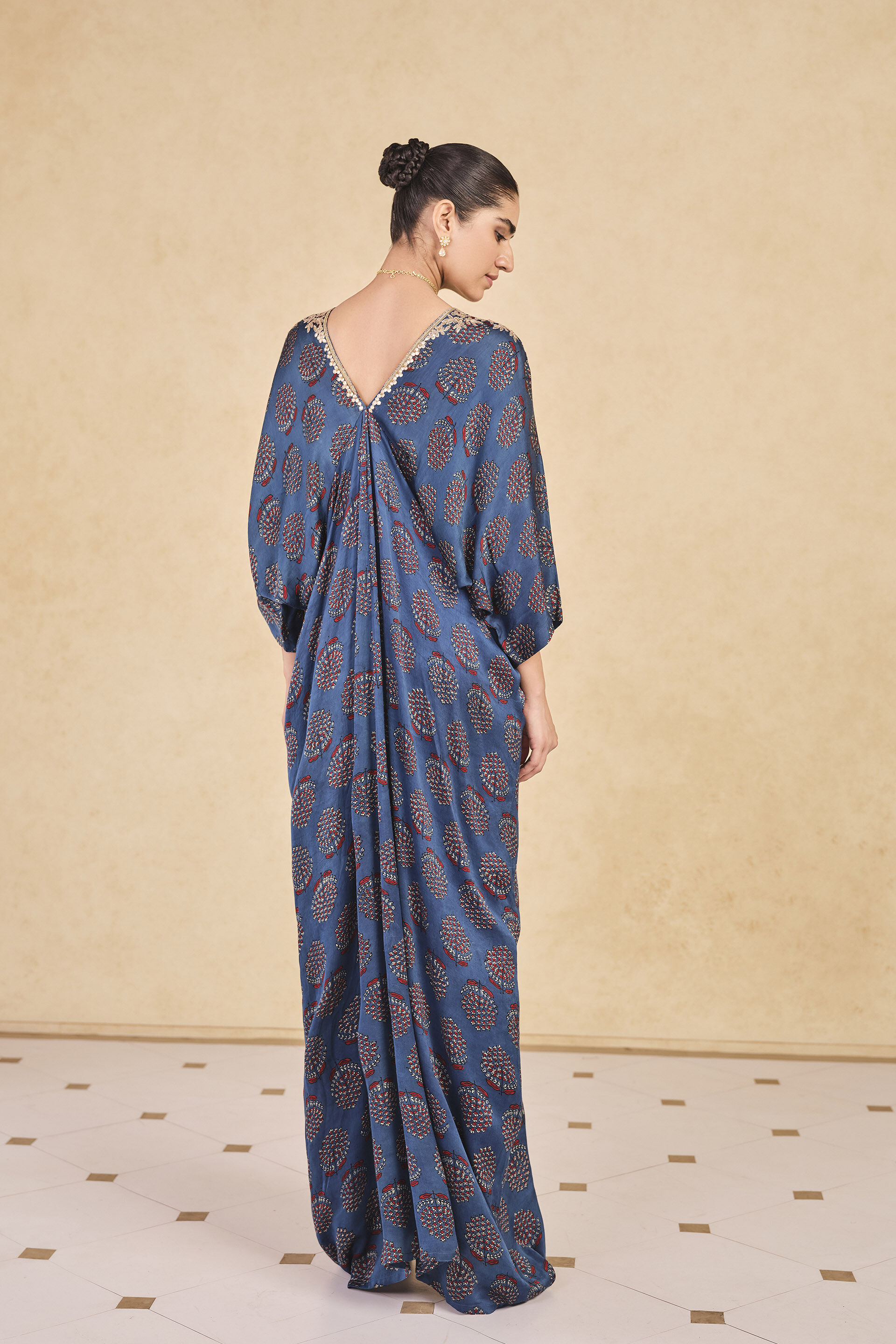 Drongo Printed Kaftan - Blue, Blue, image 3